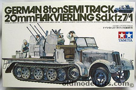 Tamiya 1/35 20mm Flakvierling 8 ton Semitrack Sd.Kfz 7/1, 35050 plastic model kit